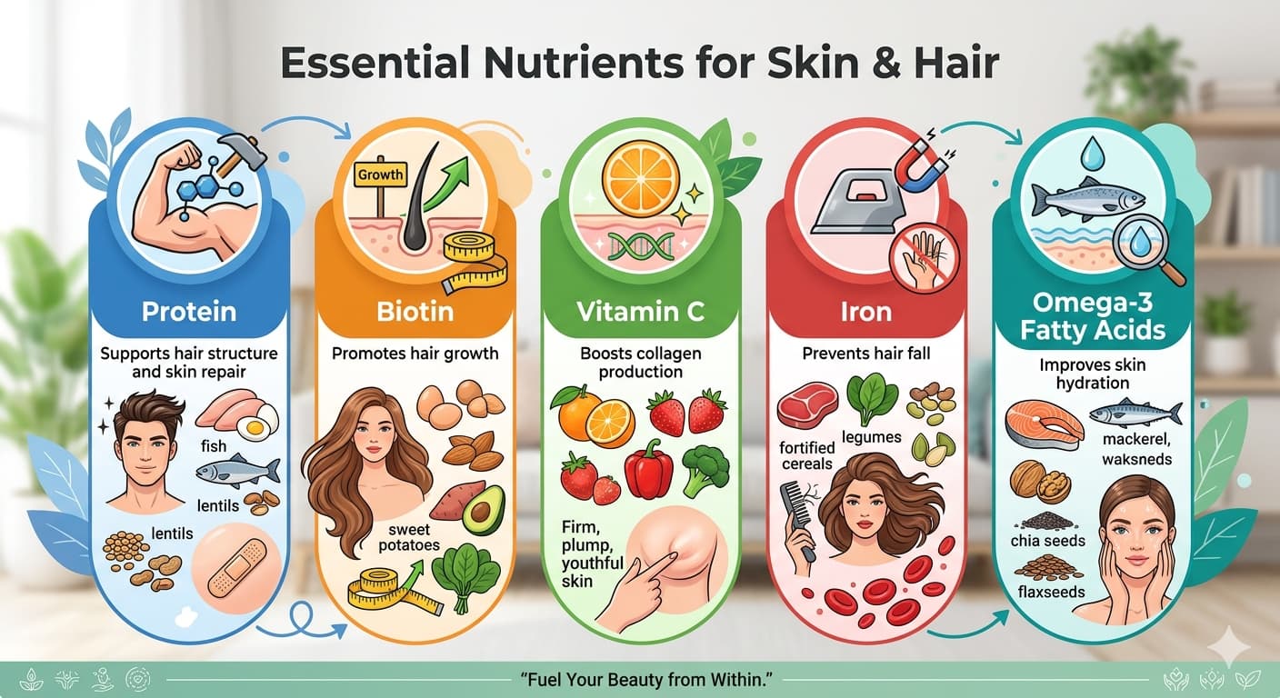 Essential Nutrients for Skin & Hair