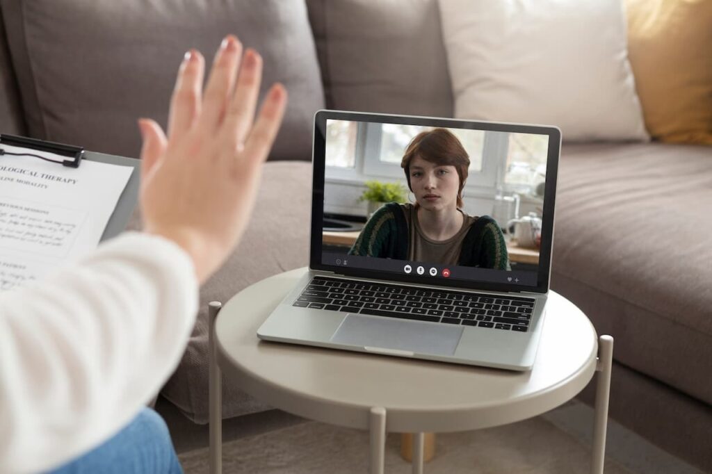 Online video therapy for depression