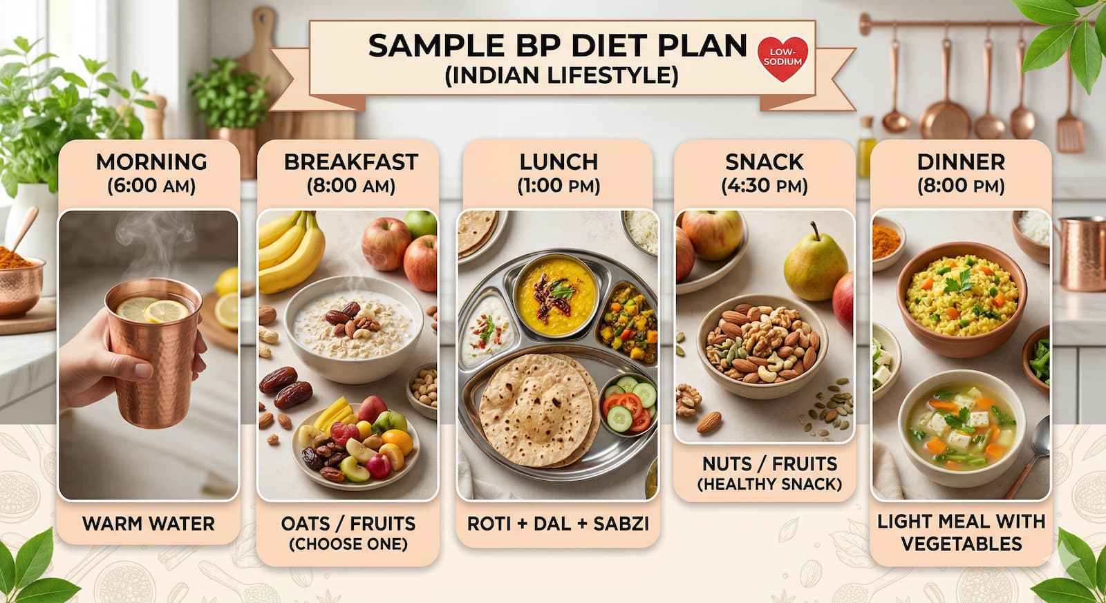 Sample BP Diet Plan Indian Lifestyle