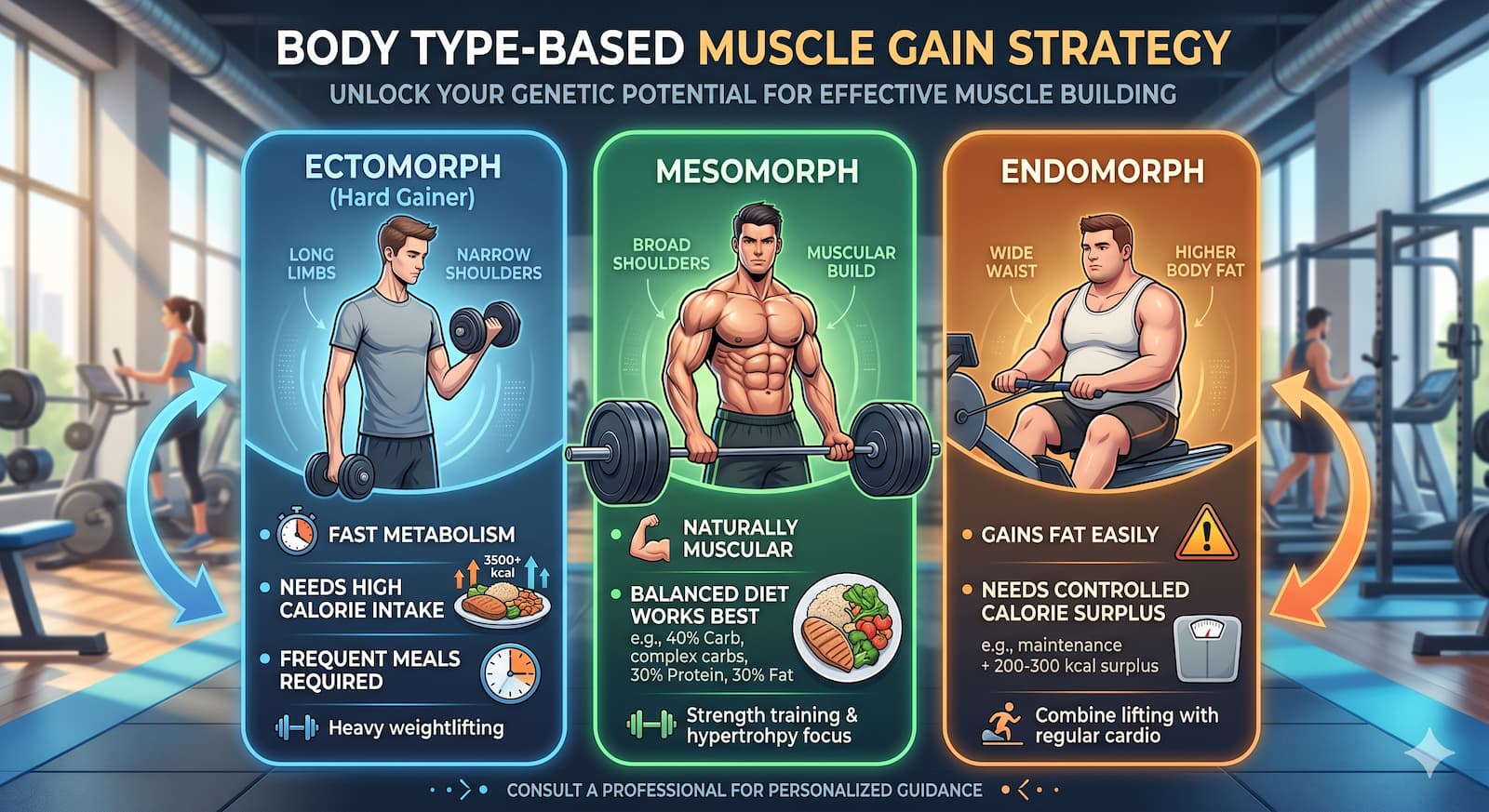 Body Type-Based Muscle Gain Strategy