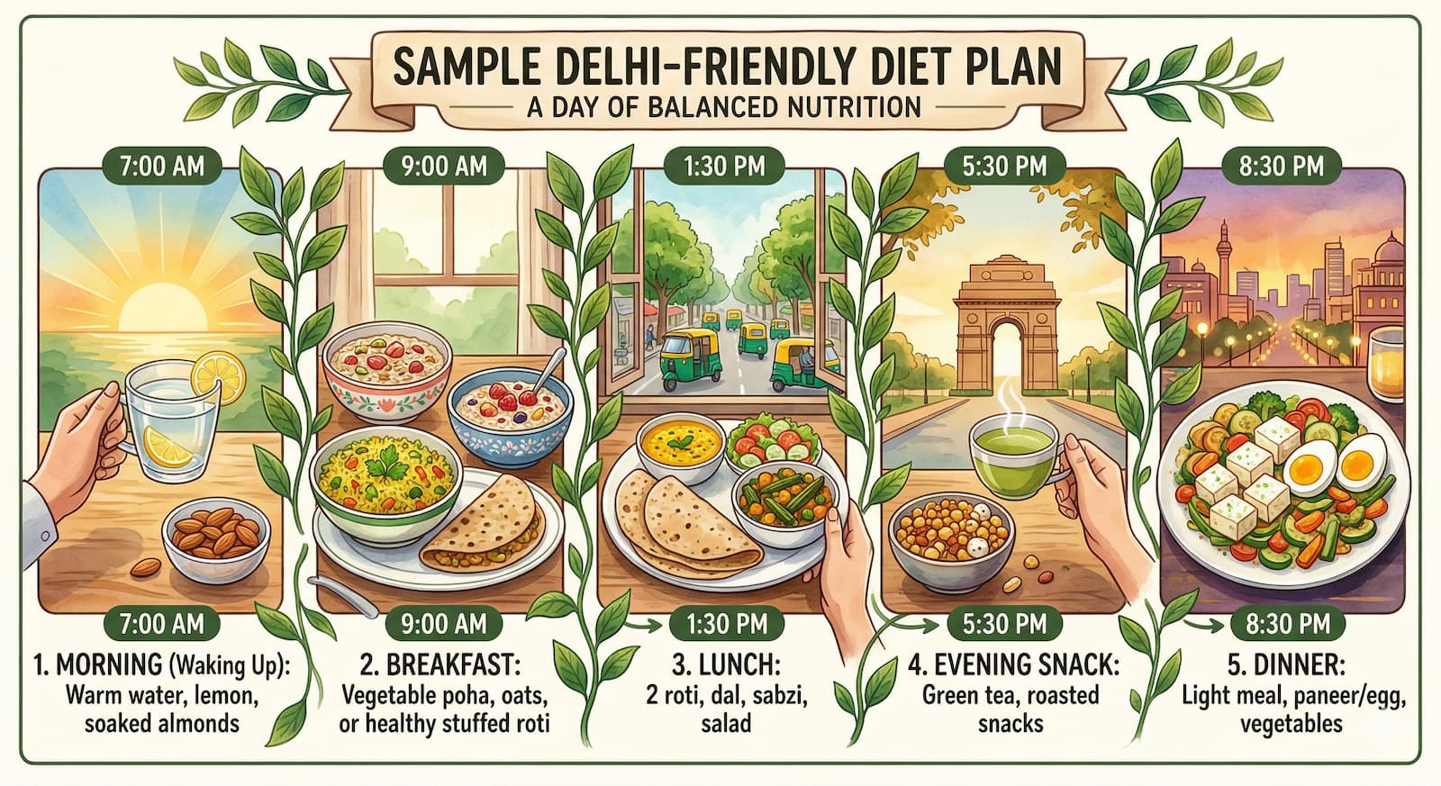 Sample Delhi-Friendly Diet Plan