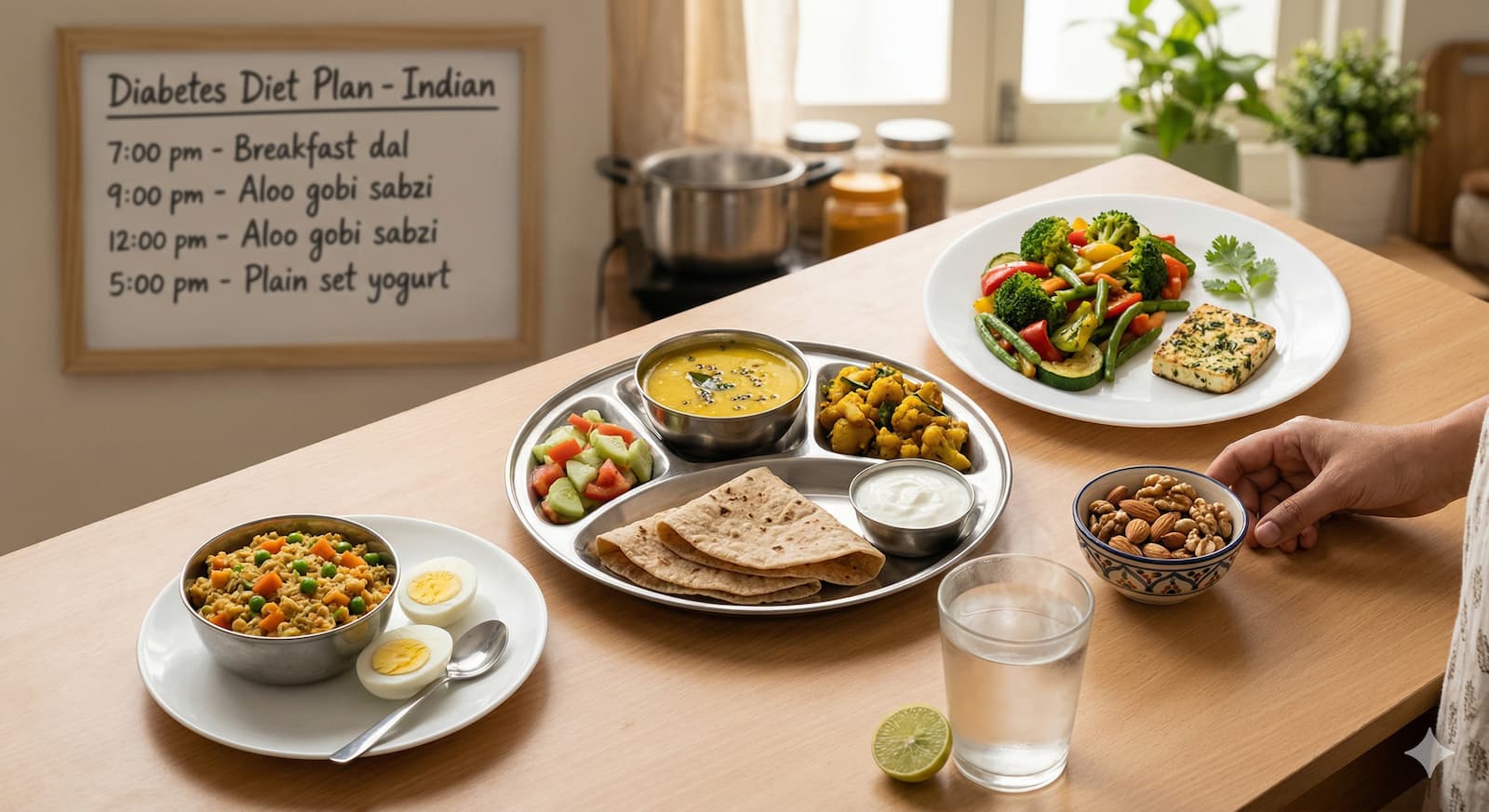 Sample Diabetes Diet Plan (Indian Lifestyle)