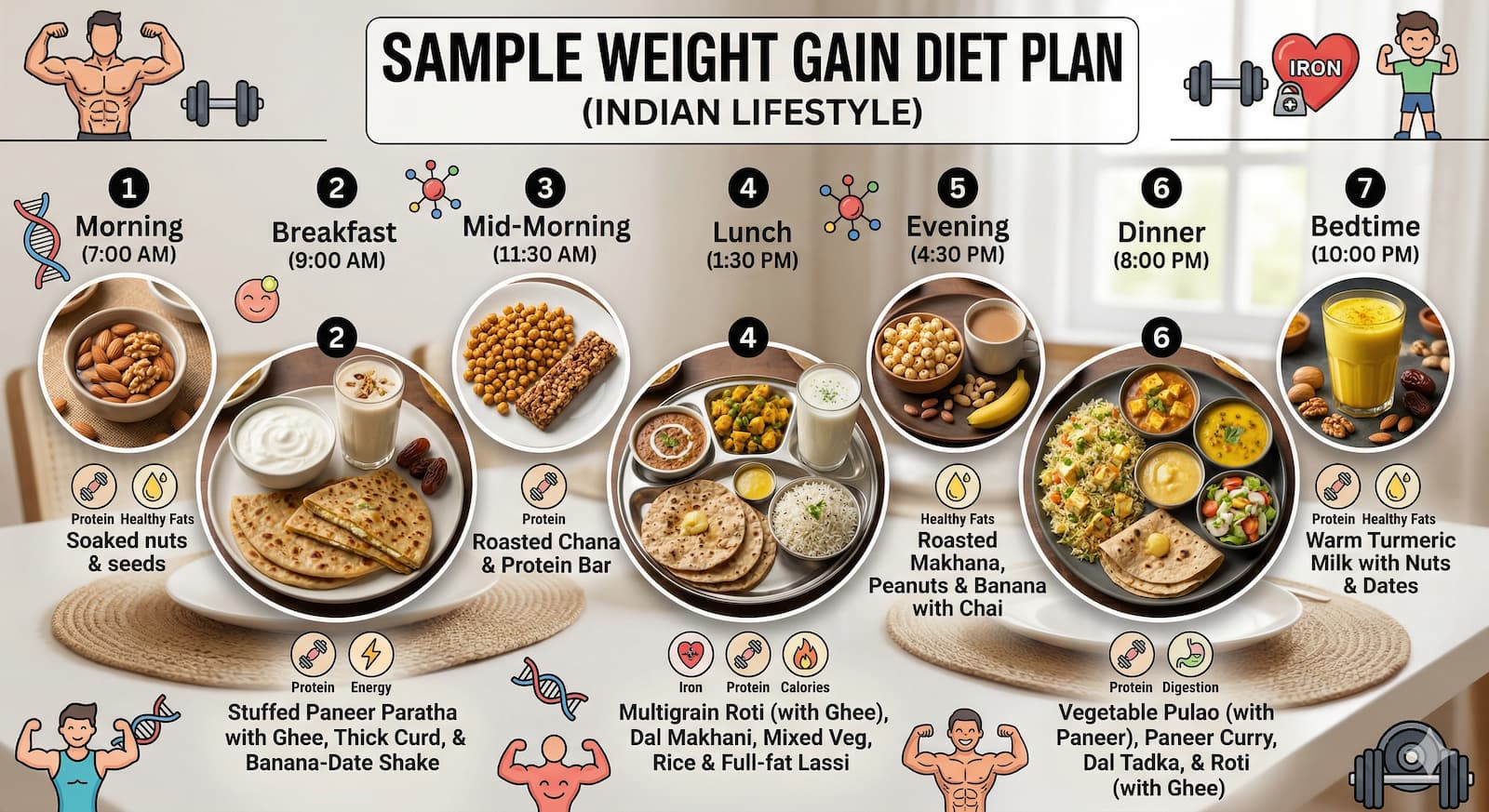 Sample Weight Gain Diet Plan Indian Lifestyle