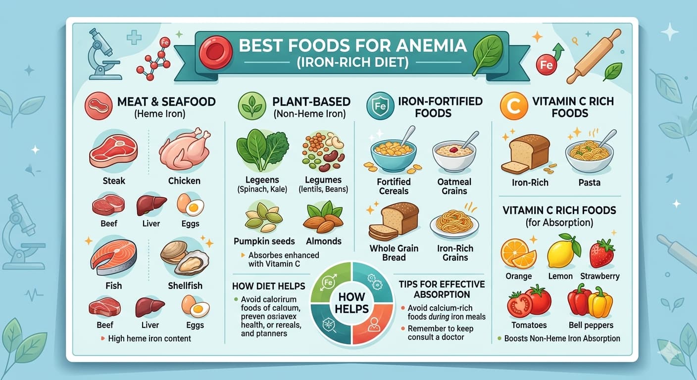 Best Foods for Anemia (Iron-Rich Diet)