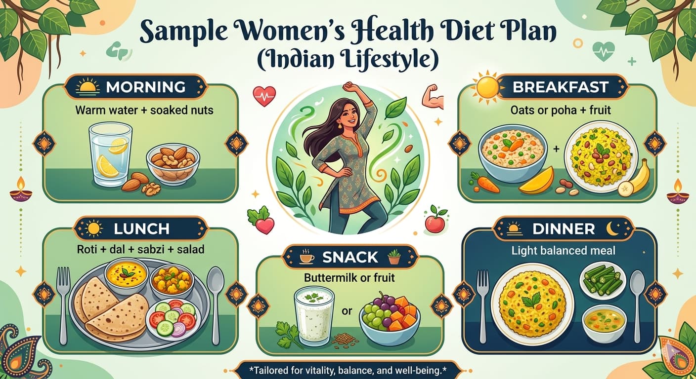 Sample Women's Health Diet Plan (Indian Lifestyle)